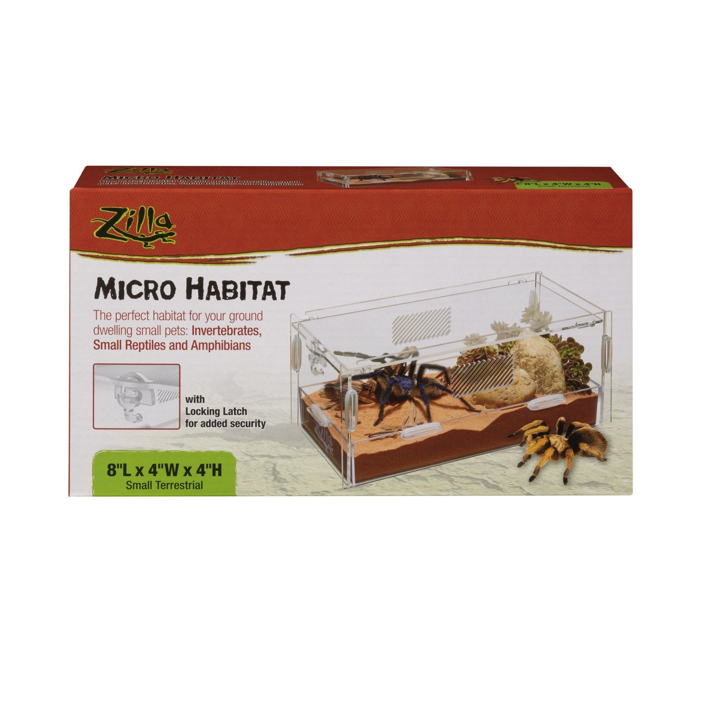 Zilla - Micro Habitat - Terrestrial - Small 8" x 4" x 4" 12 cs