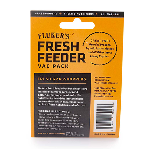 FRESH FEEDER VAC PACK FRESH GRASSHOPPERS 0.7 OZ FLUKER'S®