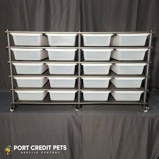 R92 RACK – REPTILE 5 LEVEL 20 BIN COMPLETE SYSTEM