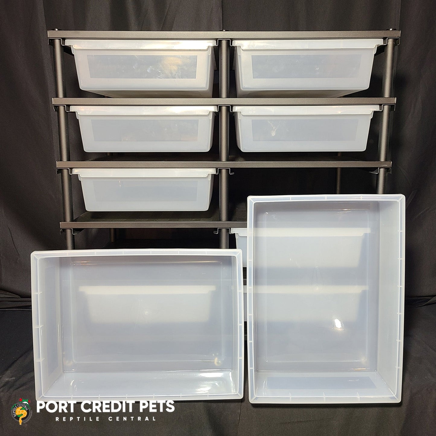 R90 RACK – REPTILE 5 LEVEL 10 BIN COMPLETE SYSTEM