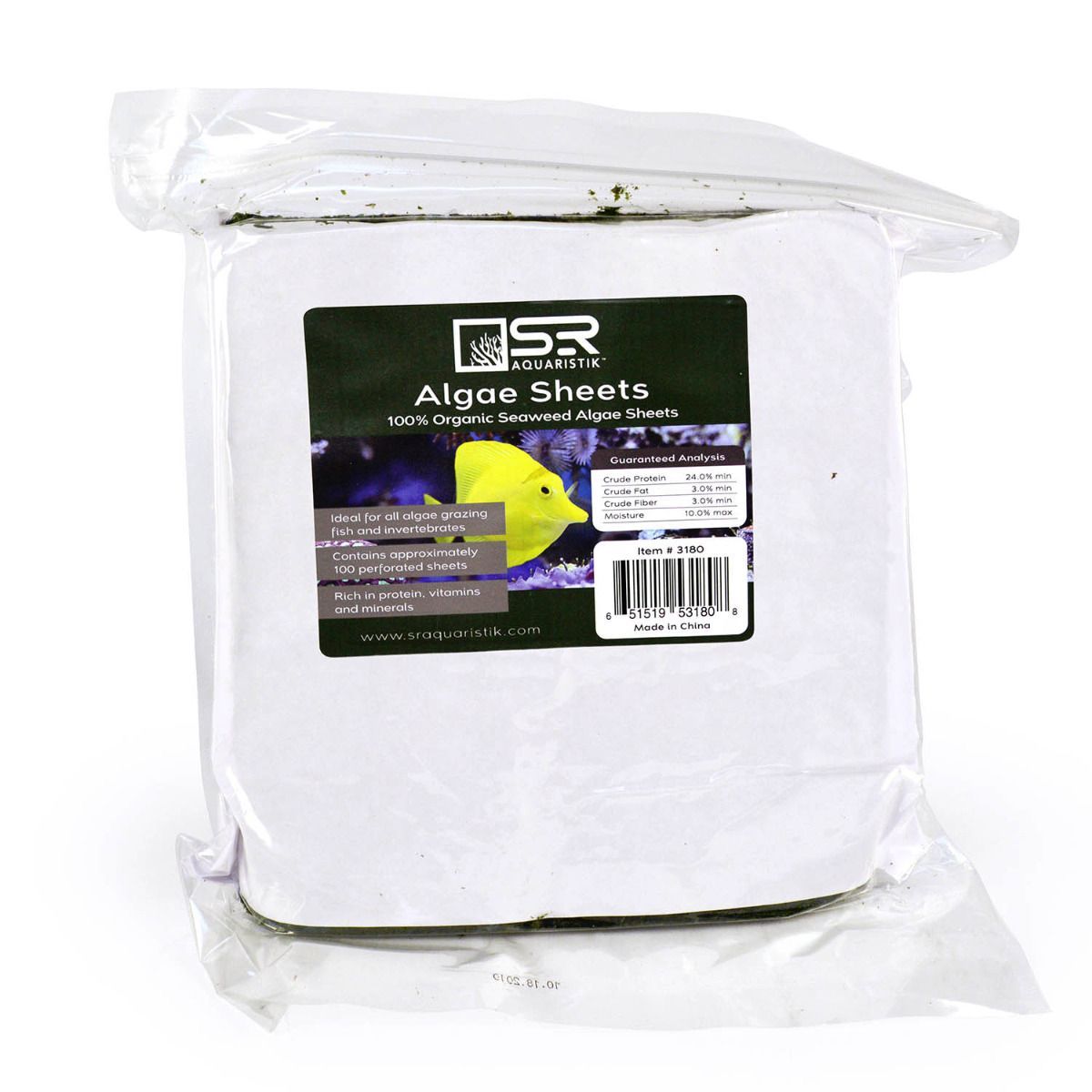 SR Aquaristik Organic Seaweed Algae - 100 Full Sheets