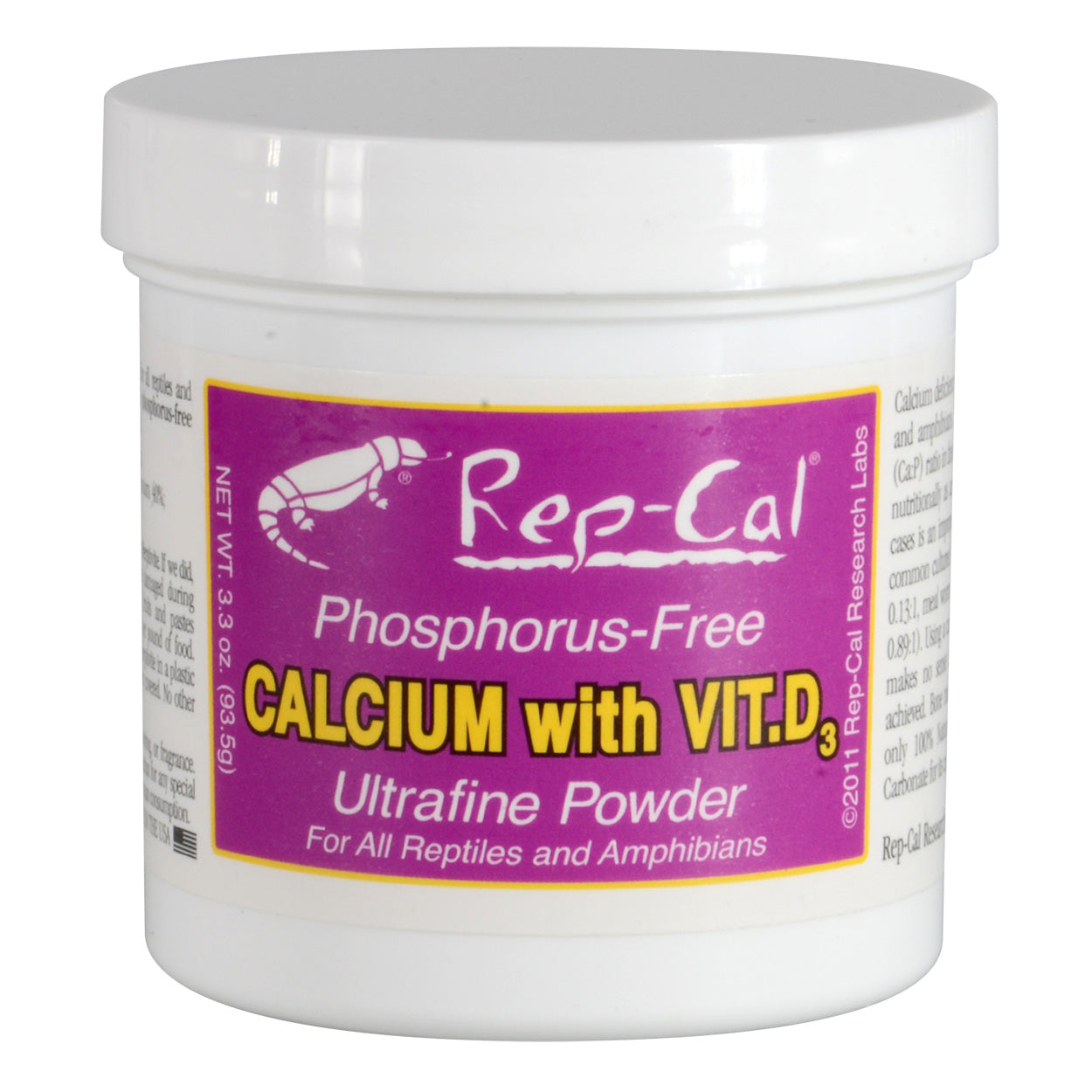 Rep-Cal Ultra-fine Calcium with Vitamin D3 - 3.3 oz