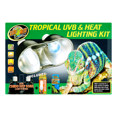 Tropical UVB Lamp Heat Light Kit Zoo Med
