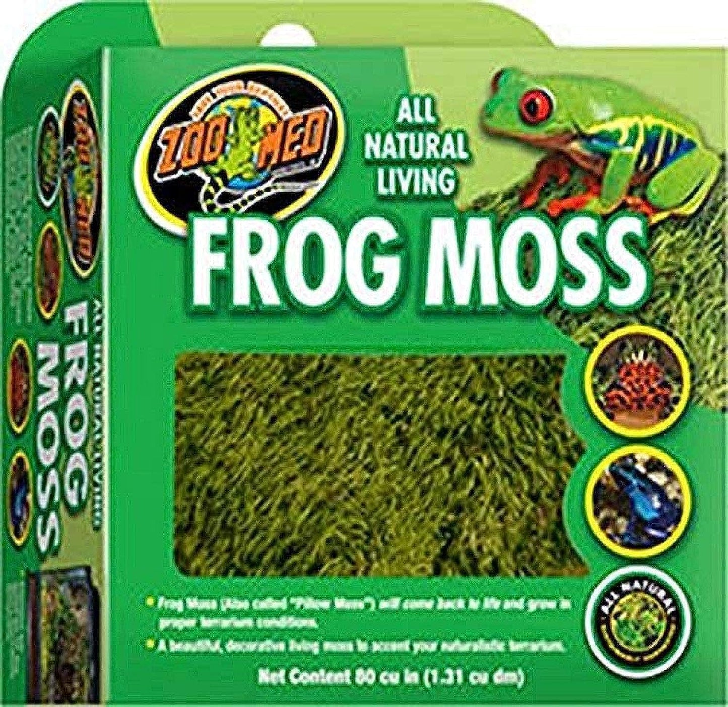 Zoo Med Frog Moss, 80-Cubic Inch, (Pack of 1)