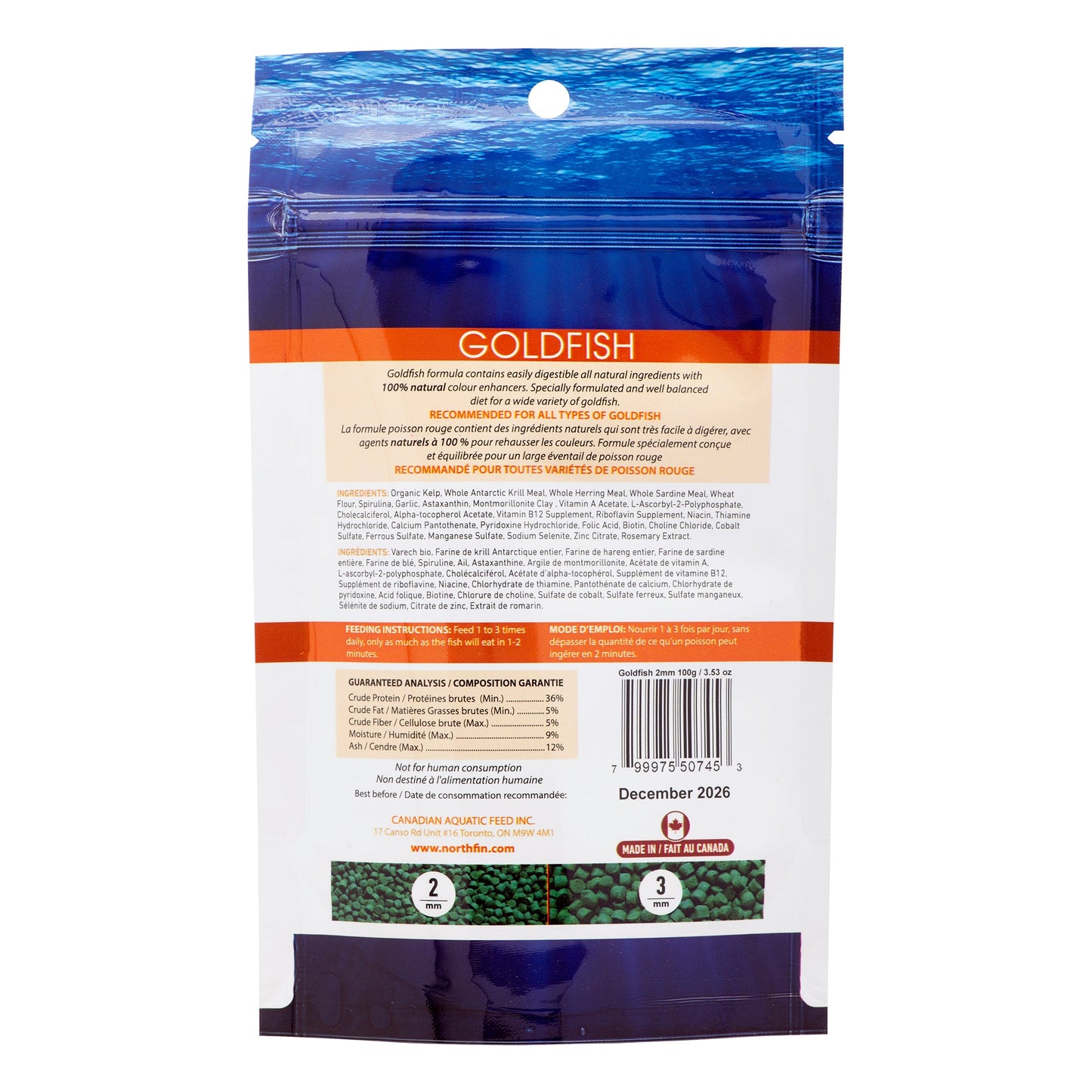 Goldfish Formula 2mm, 100g