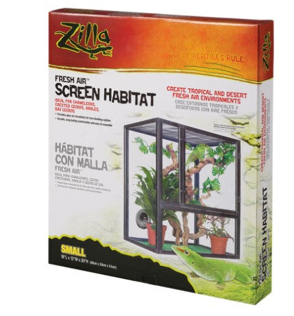 Zilla Fresh Air Screen Habitat (L) - 30X18X30