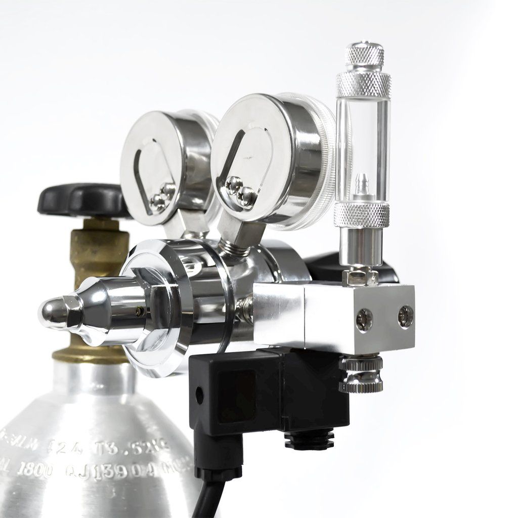SR Aquaristik Dual Stage CO2 Regulator Kit with Bubble Counter and Solenoid Valve