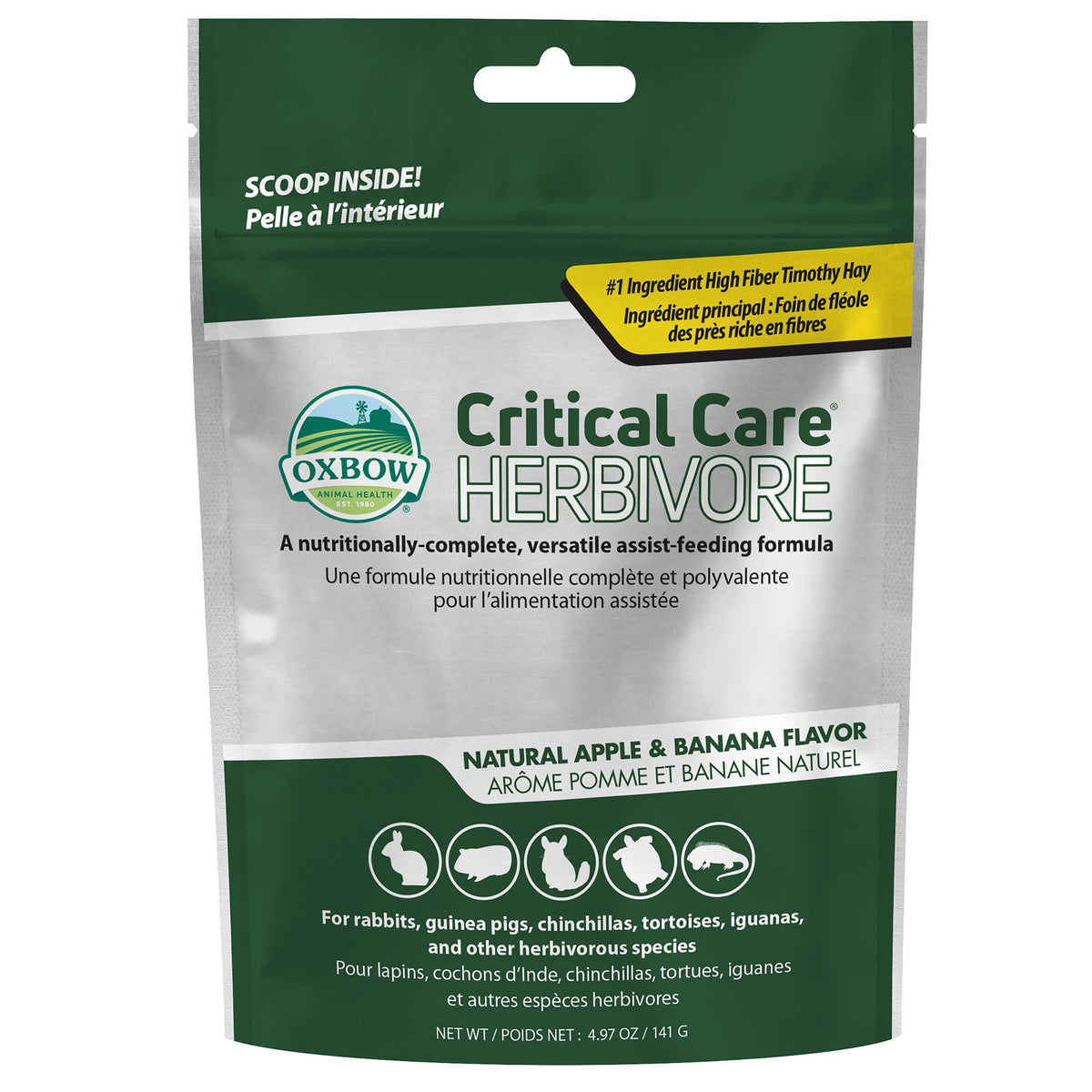 Oxbow Animal Health™ Critical Care® Herbivore Fine Grind Natural Papaya Flavor 100gm