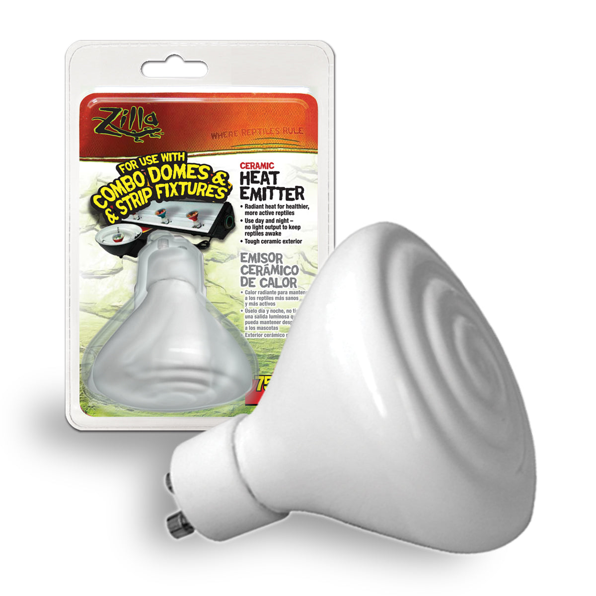 75W Ceramic Combo Heat Emitter (S/O) ZILLA