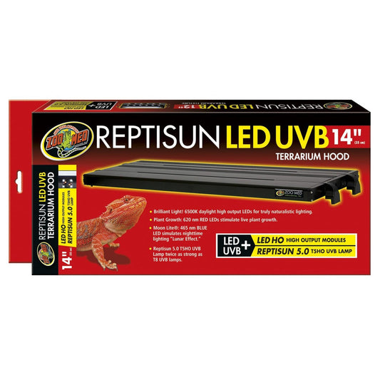 Zoo Med™ ReptiSun® LED UVB T5 Terrarium Hood 14"