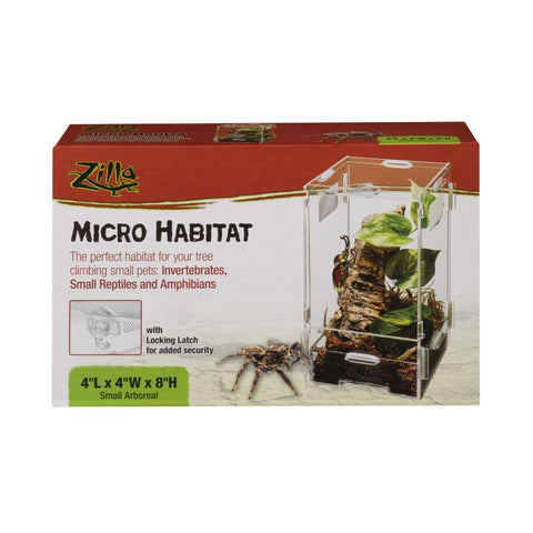 Zilla - Micro Habitat - Arboreal - Small 4" x 4" x 8" 12 cs