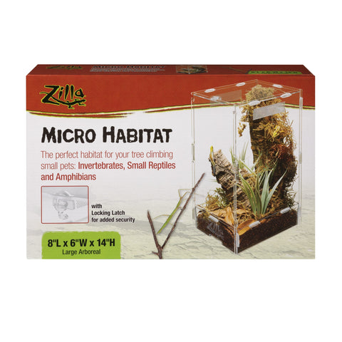 Zilla - Micro Habitat - Arboreal - Large 8" x 6" x 14" 8 cs