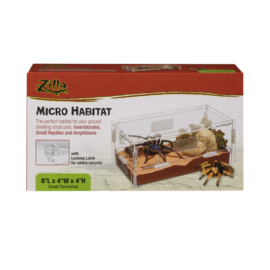 Zilla - Micro Habitat - Terrestrial - Small 8" x 4" x 4" 12 cs