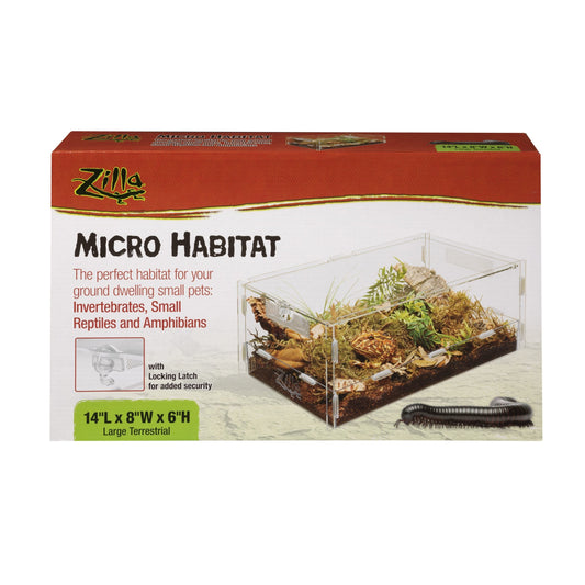 Zilla - Micro Habitat - Terrestrial - Large 14" x 8" x 6" 8 cs