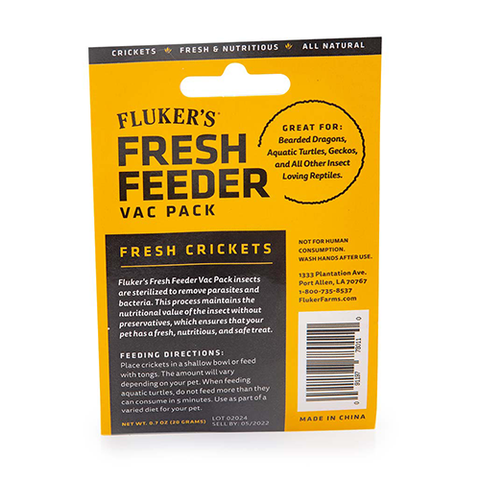 FRESH FEEDER VAC PACK FRESH CRICKETS 0.7 OZ 167-78011 FLUKER'S®