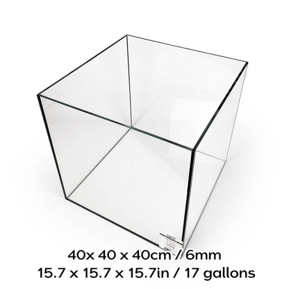 SR Aquaristik Rimless Aquarium 40cm x 40cm x 40-cm / 15.7" x 15.7" x 15.7" (17 gallons)