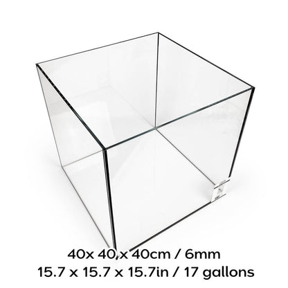 SR Aquaristik Rimless Aquarium 40cm x 40cm x 40-cm / 15.7" x 15.7" x 15.7" (17 gallons)