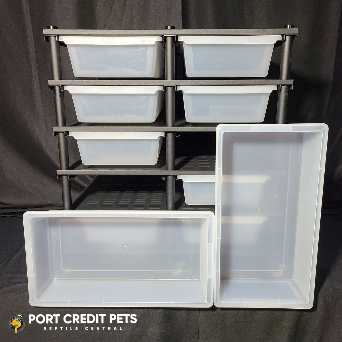 Superworm Container Rack R100 RACK â REPTILE 5 LEVEL 10 BIN COMPLETE SYSTEM â Port Credit Pets