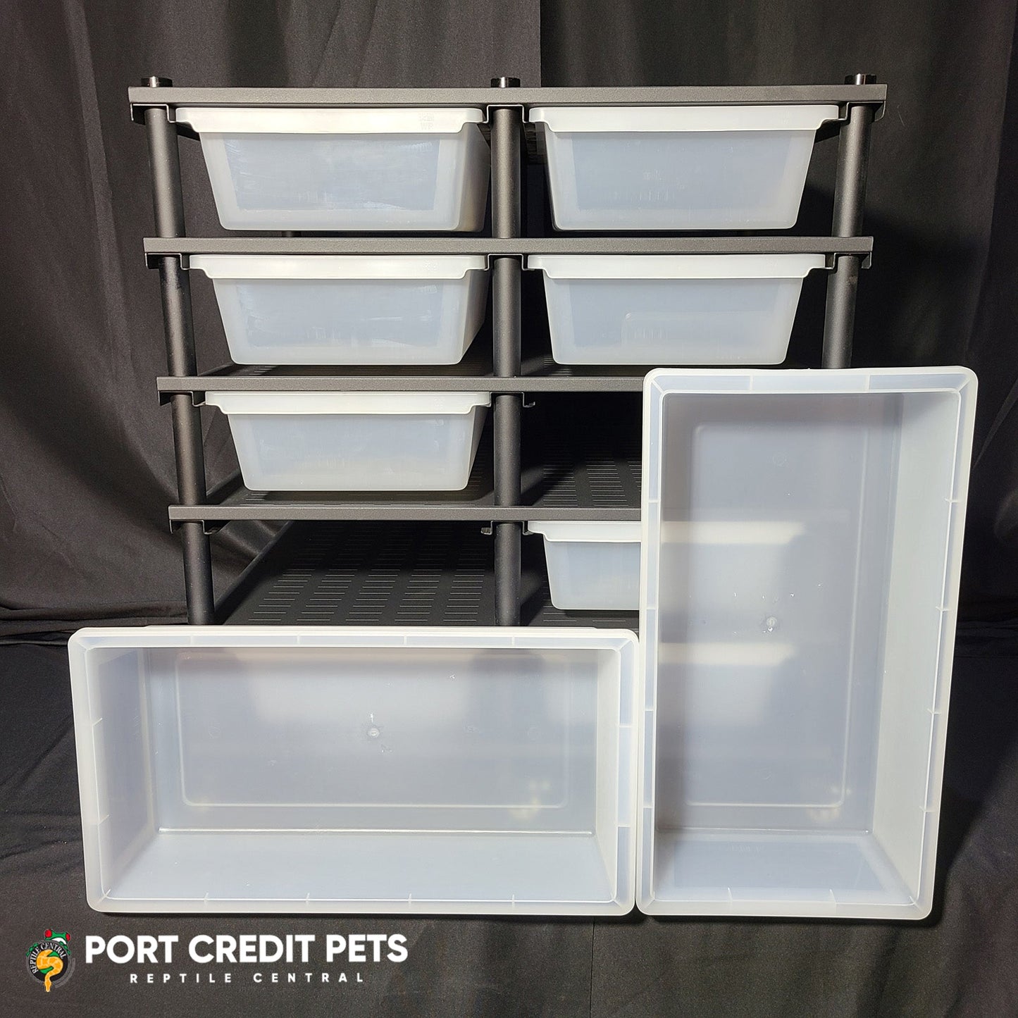 R100 RACK – REPTILE 5 LEVEL 10 BIN COMPLETE SYSTEM