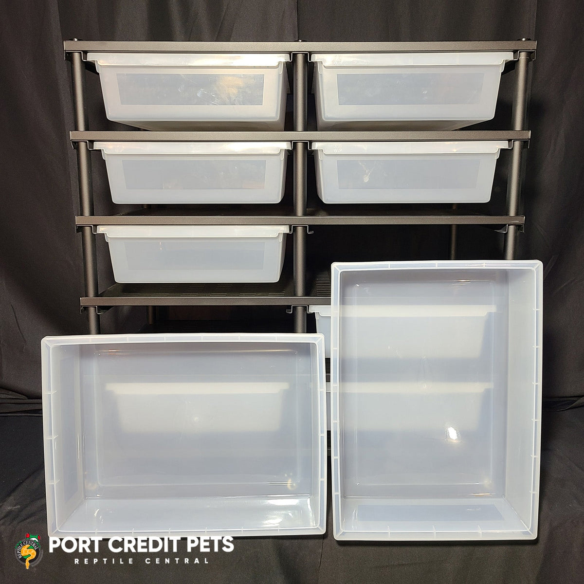 Superworm Container Rack R90 RACK â REPTILE 5 LEVEL 10 BIN COMPLETE SYSTEM â Port Credit Pets