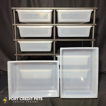 R90 RACK – REPTILE 5 LEVEL 10 BIN COMPLETE SYSTEM