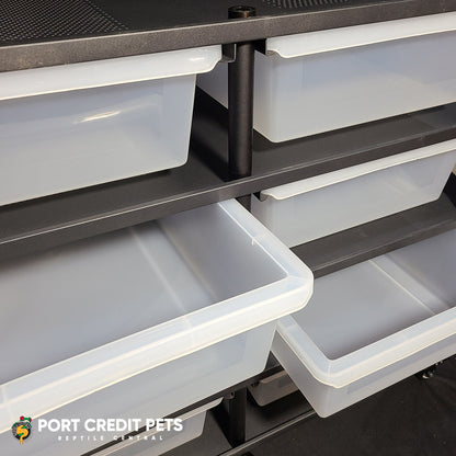 R140 RACK – REPTILE 4 LEVEL 8 BIN COMPLETE SYSTEM