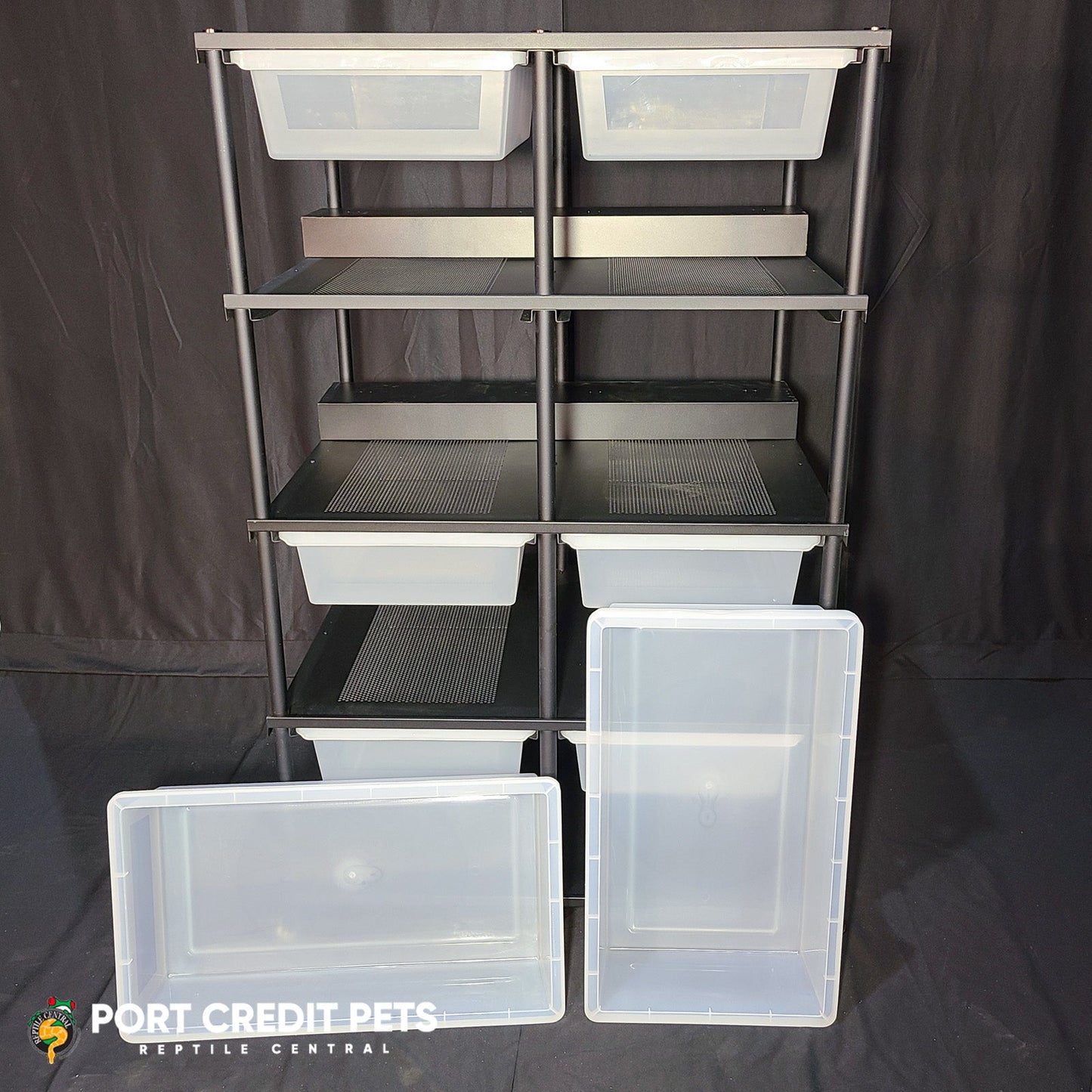 R104 LIZARD RACK – LIZARD REPTILE 4 LEVEL 8 BIN SPECIAL COMPLETE SYSTEM