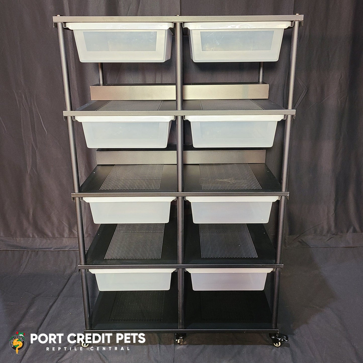 R104 LIZARD RACK – LIZARD REPTILE 4 LEVEL 8 BIN SPECIAL COMPLETE SYSTEM