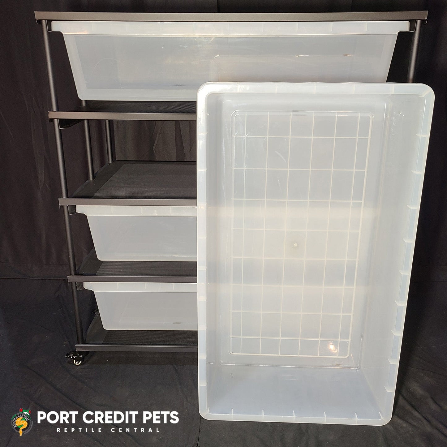 R180 RACK – REPTILE BIN 4 LEVEL 4 BIN COMPLETE SYSTEM