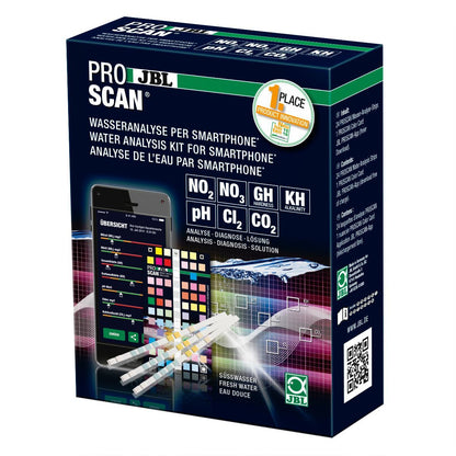 JBL PROSCAN WATER TEST WITH ANALYSIS VIA SMARTPHONE FOR FRESH WATER AQUARIUMS 24 TESTS