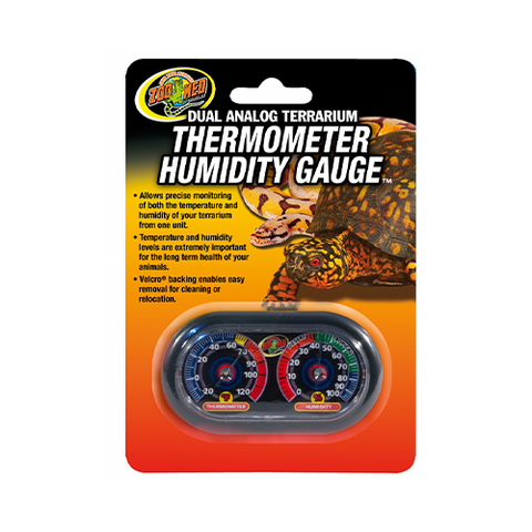 DUAL ANALOG TERRARIUM THERMOMETER/HUMIDITY GAUGE ZOOMED