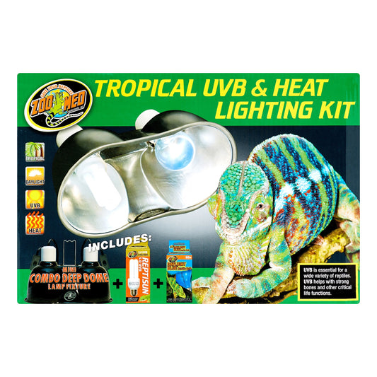 Tropical UVB Lamp Heat Light Kit Zoo Med