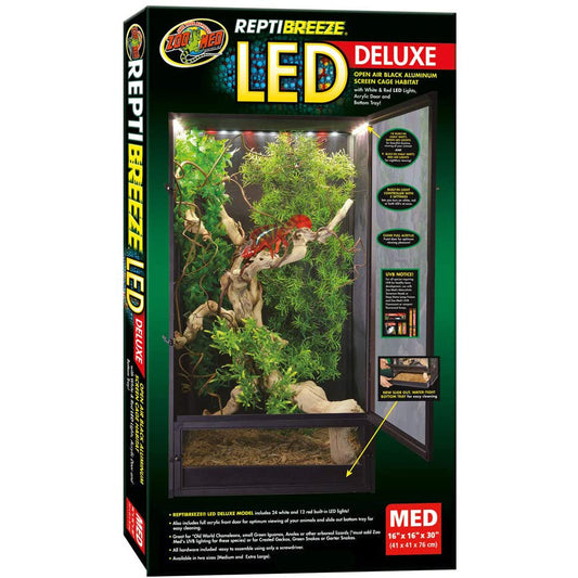 Zoo Med™ ReptiBreeze® LED Deluxe Enclosure Medium