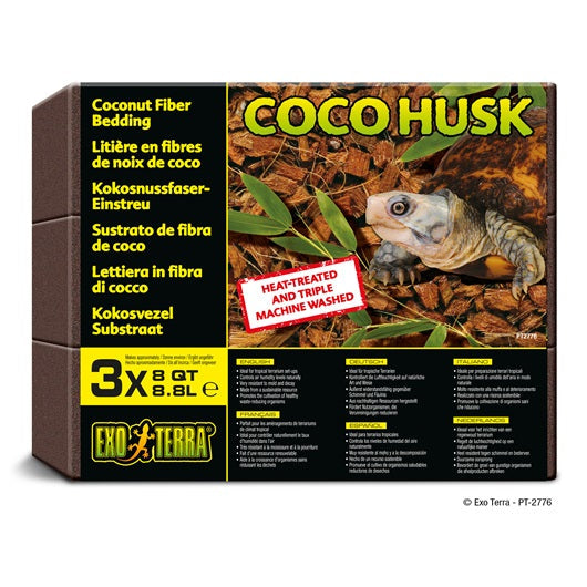 Exo Terra Coco Husk Coco Fiber Bedding 8.8L 3pk