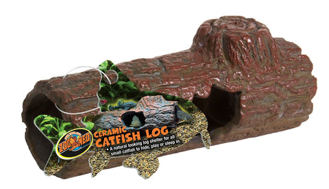 Ceramic Catfish Log Medium - Zoo Med