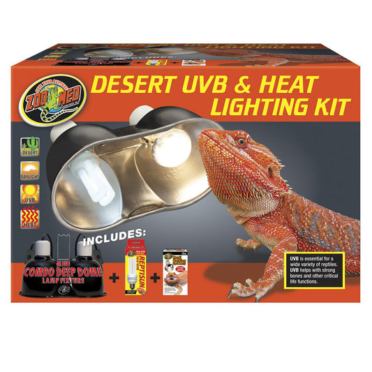 ZOO MED™ DESERT UVB & HEAT LIGHTING KIT