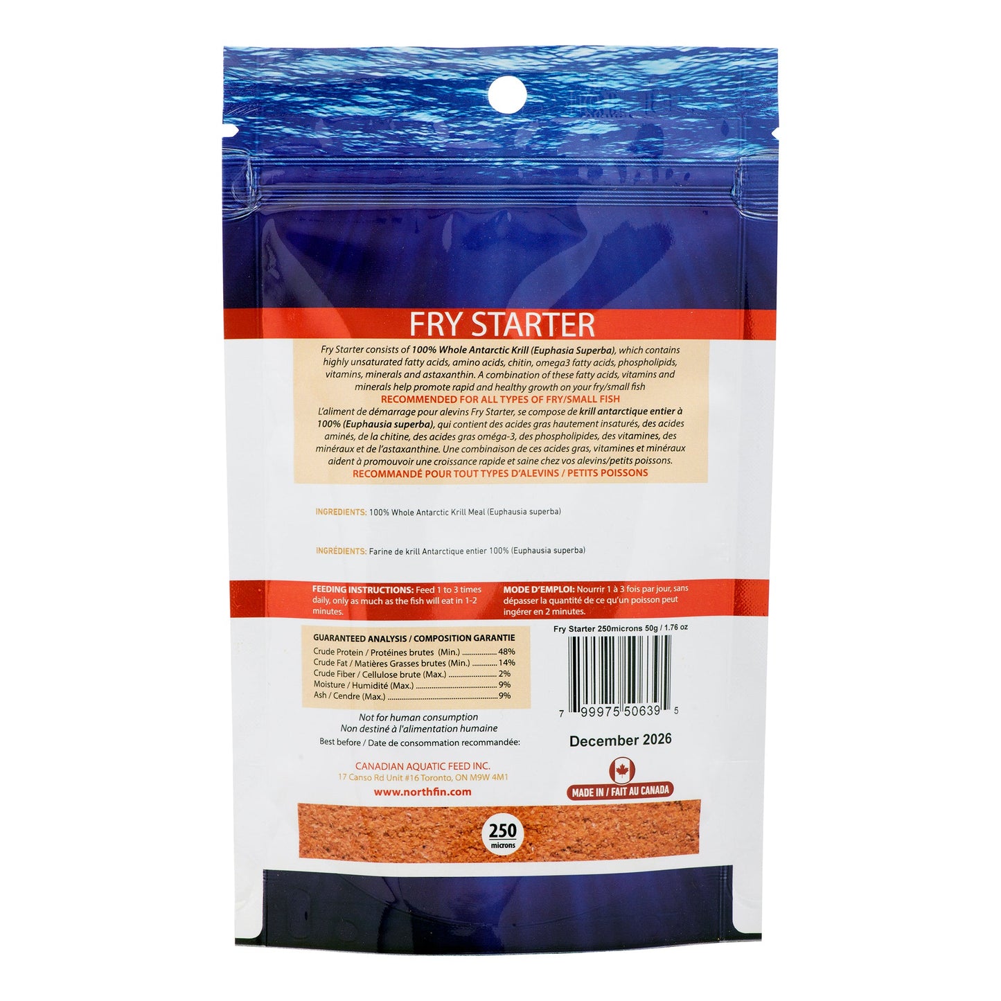 Fry Starter 250 microns, 50g