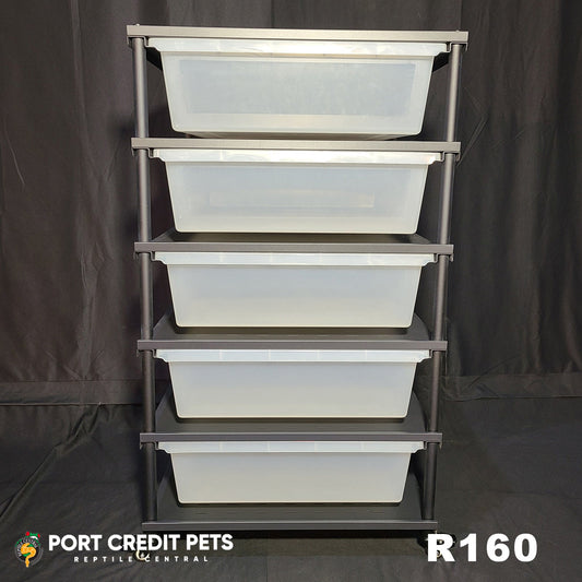 R160 RACK - REPTILE 5 LEVEL 5 BIN COMPLETE SYSTEM