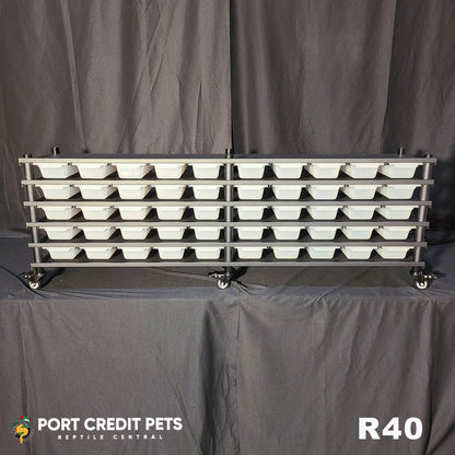 R40 RACK – REPTILE 5 LEVEL 50 BIN SYSTEM