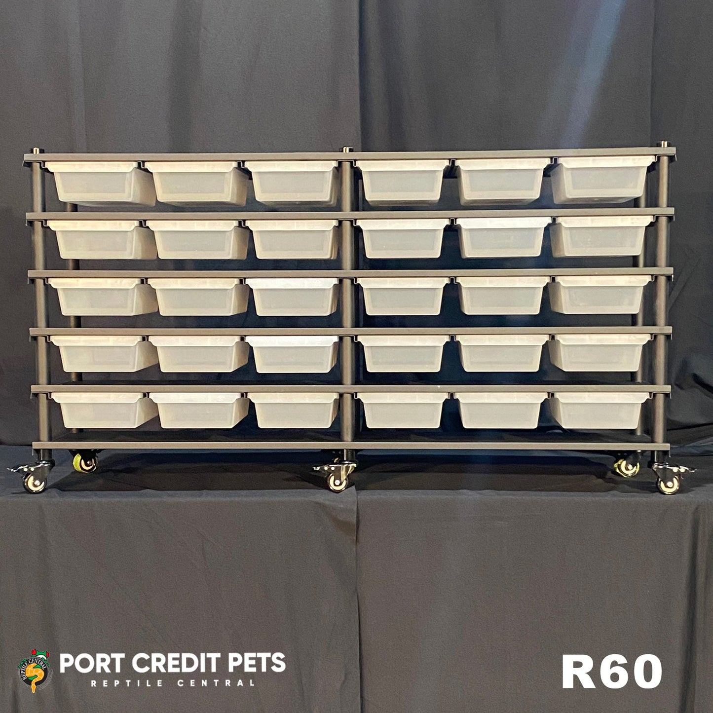 R60 RACK – REPTILE 5 LEVEL 30 BIN COMPLETE SYSTEM