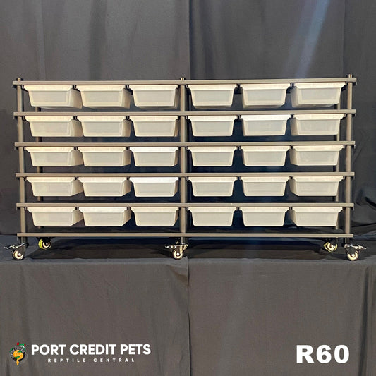 R60 RACK – REPTILE 5 LEVEL 30 BIN COMPLETE SYSTEM