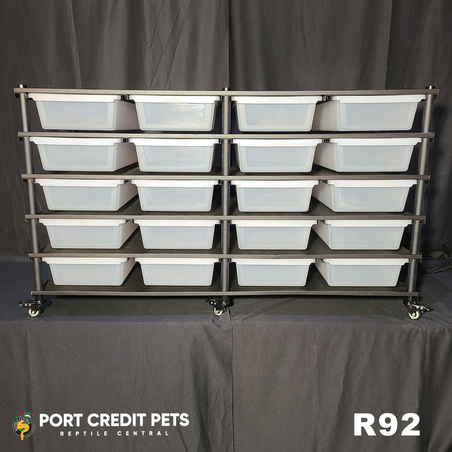 R92 RACK – REPTILE 5 LEVEL 20 BIN COMPLETE SYSTEM
