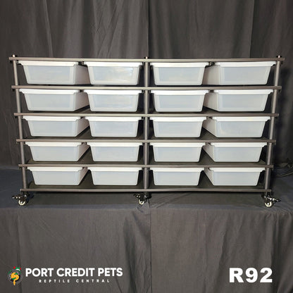 R92 RACK – REPTILE 5 LEVEL 20 BIN COMPLETE SYSTEM