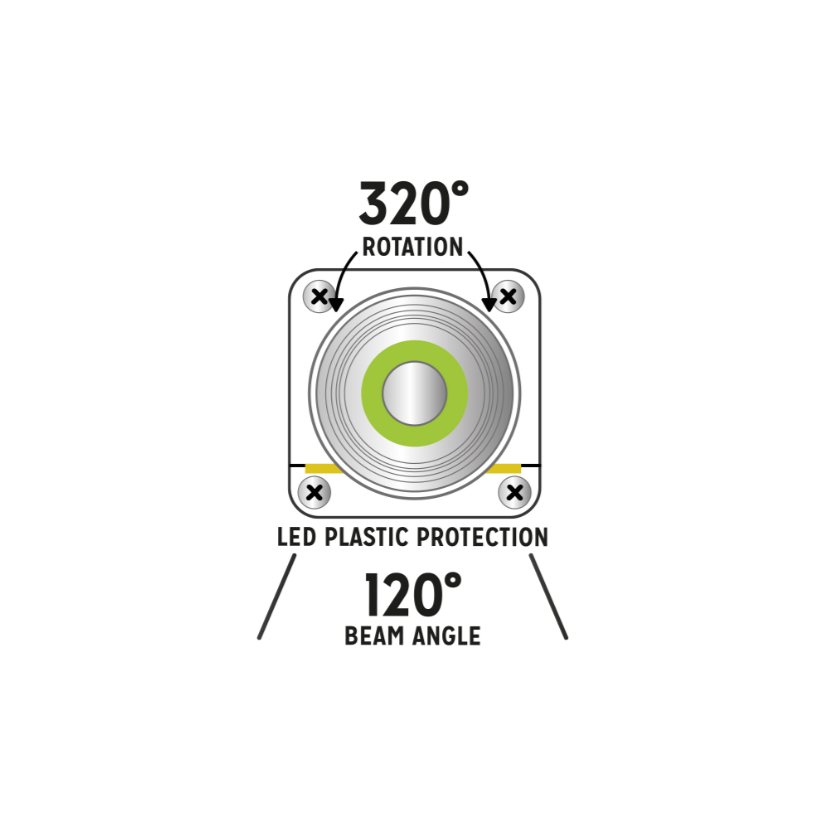 New Dawn Horizontal LED 6500K (9-13W)