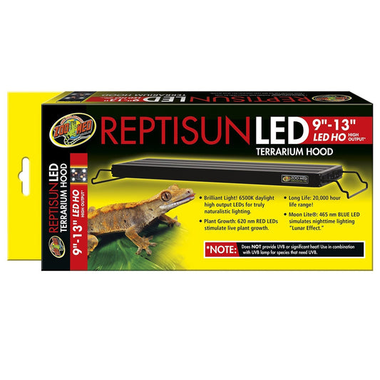 Zoo Med™ ReptiSun® LED Terrarium Hood 9" to 13"