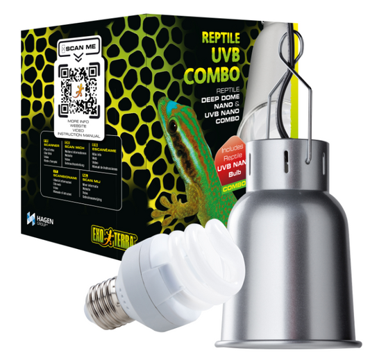 Exo Terra Deep Dome Fixture and UVB Combo - NANO