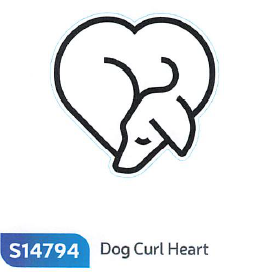 DOG CURL HEART