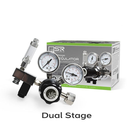 SR Aquaristik Dual Stage CO2 Regulator Kit with Bubble Counter and Solenoid Valve