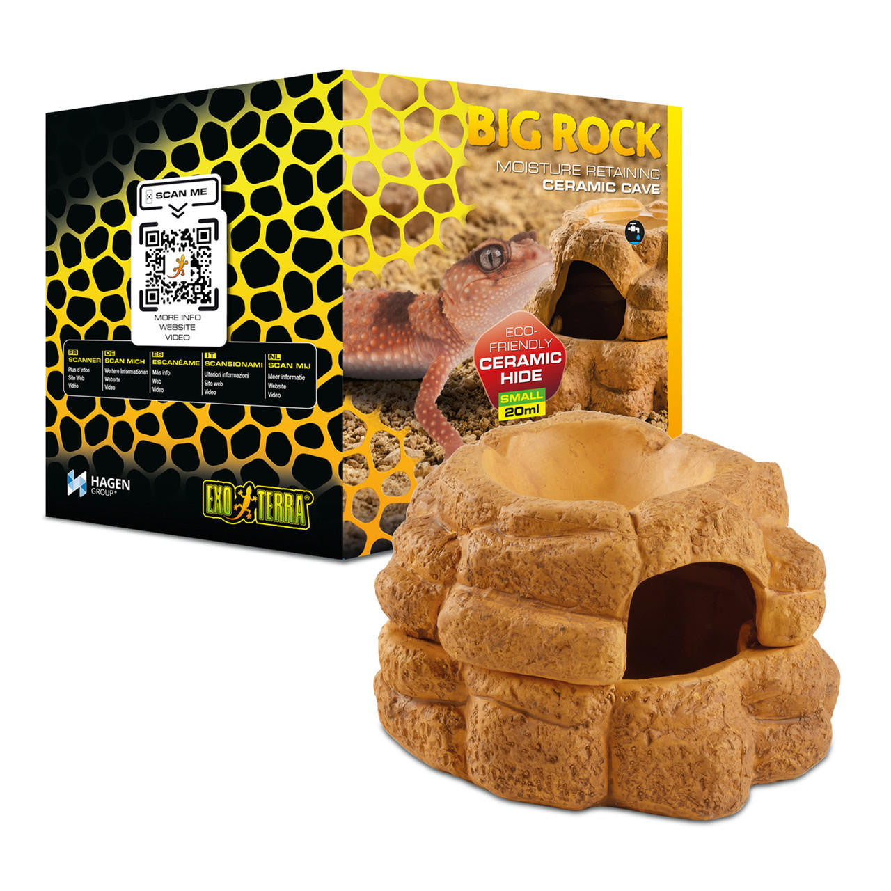 Exo Terra BIG ROCK Moisture Retaining Ceramic Cave- Small