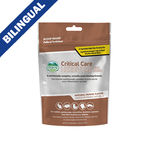 Oxbow Animal Health™ Critical Care® Herbivore Fine Grind Natural Papaya Flavor 100gm